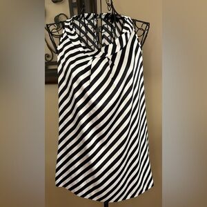 The Limited Black & Ivory Silky Nautical Sleeveless Top. Size Xsmall XS